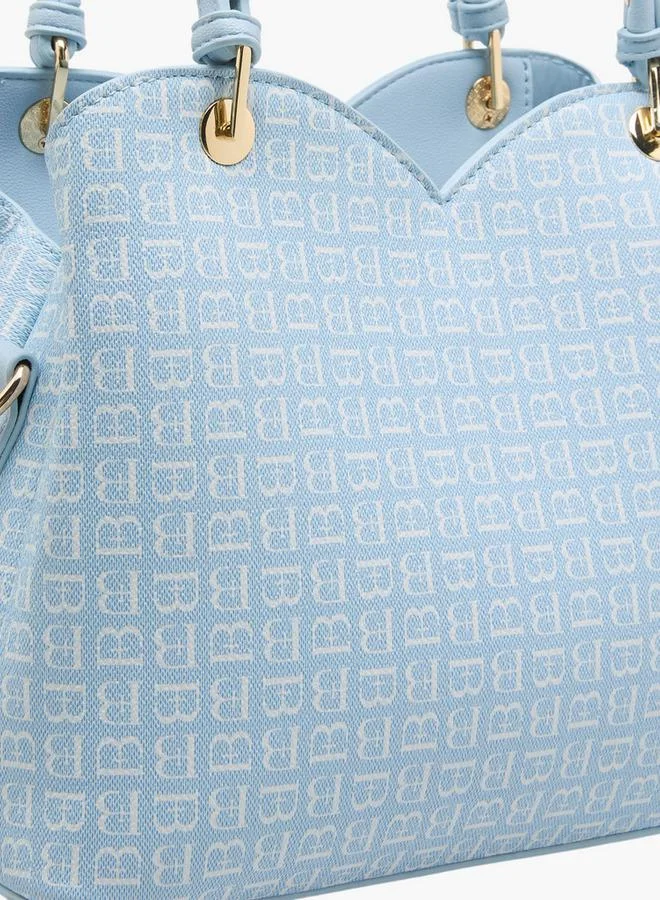 Flora Bella By Shoexpress  Monogram Print Tote Bag With Detachable Strap for Women | Best Price UAE